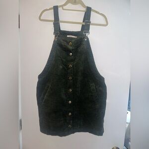 Miami Dark Green Corduroy Mini Dress